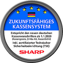 Kassensystem mit zertifizierter TSE von Sharp
