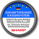 Elektronische Kasse von Sharp mit zertifizierter TSE