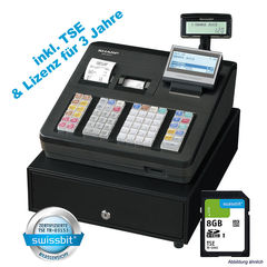 Kassensystem Sharp ER-A411 X - Einzelhandelskasse - inkl. TSE Lizenz 3 Jahre