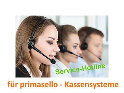 Telefon-Hotline für primasello Kassensysteme